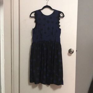 Anthropologie- Polka dot cocktail dress